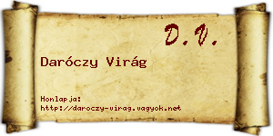 Daróczy Virág névjegykártya
