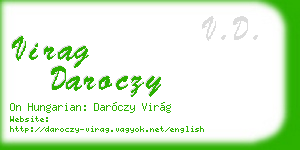virag daroczy business card